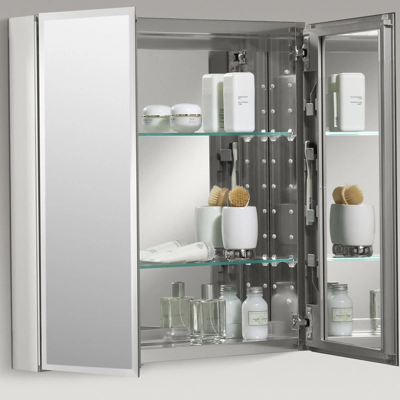 Kohler K-CB-CLC2526FS 25" X 26" Double Door Reversible Hinge - Silver Aluminum 5 Kohler K-CB-CLC2526FS 25" X 26" Double Door Reversible Hinge - Silver Aluminum - Image 3