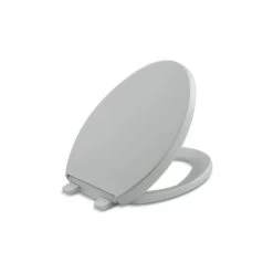 Kohler Reveal Quiet-Close W/ Grip-Tight Bumpers Elongated Toilet Seat, Ice Grey