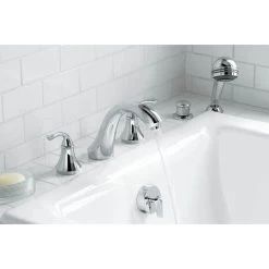 Kohler K-T10278-4 Double Handle Deck Mounted Roman Tub Filler - Polished Chrome -Kohler 4991f3c00d31f26a 4344 w800 h800 b0 p0