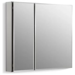 Kohler K-CB-CLC3026FS 30"x26" Double Door Reversible Hinge, Silver Aluminum
