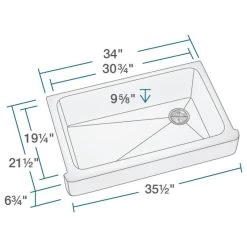 Kohler Whitehaven Self-Trimming Apron Front Single Basin Sink -Kohler 4b718bfc01c0ef55 1261 w800 h800 b1 p0