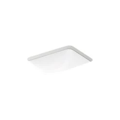 Kohler Caxton Rectangle Under-Mount Bathroom Sink W/ Overflow, White