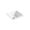 Kohler Iron/Tones 20-7/8" X 20-7/8" X 10" Top-/Under-Mount Kitchen Sink, White -Kohler 974106ed0cba2f1e 3976 w800 h800 b1 p0