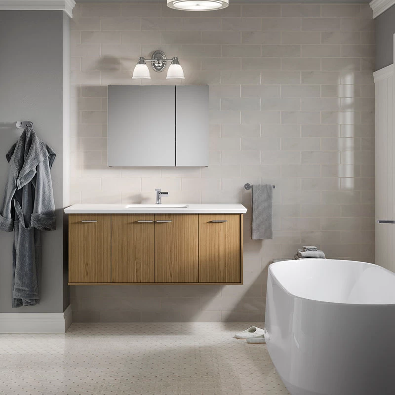 Kohler Maxstow 30"W X 24"H Medicine Cabinet, Dark Anodized Aluminum 81146-DA1 6 Kohler Maxstow 30"W X 24"H Medicine Cabinet, Dark Anodized Aluminum 81146-DA1 - Image 4