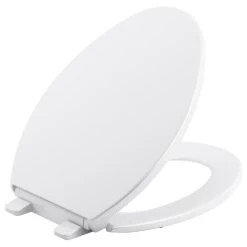 Kohler Brevia Plastic Quiet-Close Elongated Toilet Seat, White