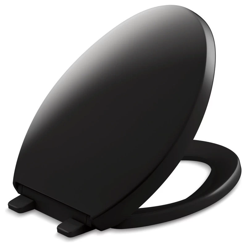 Kohler K-4008 Reveal Elongated Closed-Front Toilet Seat - Black Black