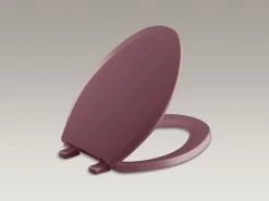 Kohler Lustra With Quick-Release Hinges Elongated Toilet Seat, Raspberry Puree