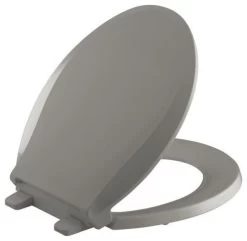 Kohler Cachet Quiet-Close, Round-Front Toilet Seat, Black 'N Tan