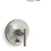 Kohler Purist Pressure-Balancing Bath/Shower Trim Set, Vibrant Brushed Nickel -Kohler home design 105