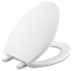 Kohler Brevia With Quick-Release Hinges Elongated Toilet Seat, White