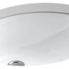 Kohler Caxton Oval 17" X 14" Under-Mount Bathroom Sink W/ Overflow, White 1 Kohler Caxton Oval 17" X 14" Under-Mount Bathroom Sink W/ Overflow, White -Kohler home design 111