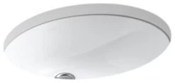 Kohler Caxton Oval 17" X 14" Under-Mount Bathroom Sink W/ Overflow, White