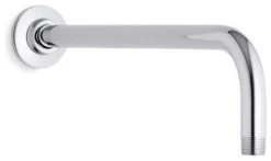 Kohler Wall-Mount Rainhead Arm & Flange, Polished Chrome