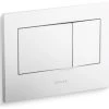 Kohler Bevel Flush Actuator Plate For 2"x4" In-Wall Tank System, White -Kohler home design 120
