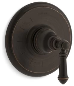 Kohler Artifacts Rite-Temp Valve Trim With Lever Handle, Oil-Rubbed Bronze