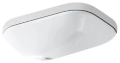 Kohler Tahoe Under-Mount Bathroom Sink W/ Oversize 4" Centerset Holes, White