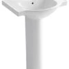 Kohler Veer 24" Pedestal Bathroom Sink With Single Faucet Hole, White -Kohler home design 125