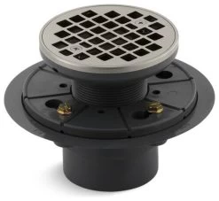 Kohler Round Design Tile-In Shower Drain, Vibrant Brushed Nickel