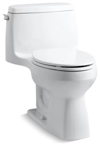 Kohler Santa Rosa 1-Piece Elongated 1.6 GPF Toilet W/ Left-Hand Lever, White 3 Kohler Santa Rosa 1-Piece Elongated 1.6 GPF Toilet W/ Left-Hand Lever, White