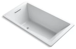 Kohler Underscore Rectangle 66" X 36" Drop-In Bath With End Drain, White