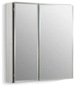 Kohler 25" W X 26" H Aluminum 2-Door Medicine Cabinet With Mirrored Doors