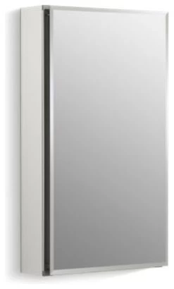 Kohler 15" W X 26" H 1-Door Medicine Cabinet With Mirrored Door, Beveled Edges