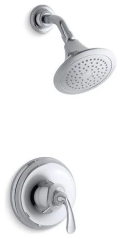 Kohler Forte Sculpted Shower Valve Trim W/ 2.5 GPM Showerhead, Polished Chrome
