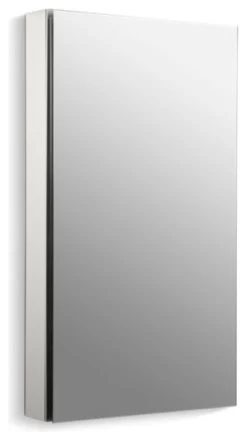 Kohler Catalan Aluminum 1-Door Medicine Cabinet, Satin Anodized Aluminum