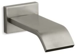 Kohler Loure Wall-Mount 9-3/4" Bath Spout, Vibrant Brushed Nickel