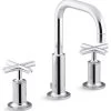 Kohler Purist Widespread Bathroom Faucet W/ Low Cross Handles, Polished Chrome 1 Kohler Purist Widespread Bathroom Faucet W/ Low Cross Handles, Polished Chrome -Kohler home design 210