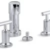 Kohler Purist Vertical Spray Bidet Faucet With Lever Handles, Polished Chrome