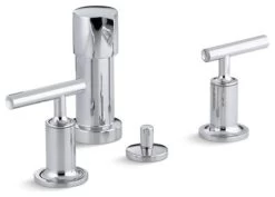 Kohler Purist Vertical Spray Bidet Faucet With Lever Handles, Polished Chrome
