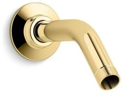 Kohler Shower Arm & Flange,5-3/8" Long, Vibrant Polished Brass