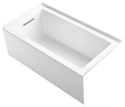 Kohler K-20202-LA Underscore 60" Soaking Bathtub For Three Wall - White