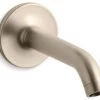Kohler Purist Wall-Mount Non-Diverter Bath Spout, Vibrant Brushed Bronze