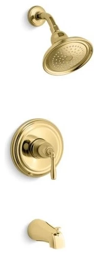 Kohler Devonshire Bath/Shower Trim Set W/ Npt Spout, Vibrant Polished Brass