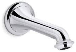 Kohler Artifacts Wall-Mount Bath Spout With Turned Design, Polished Chrome
