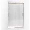 Kohler Levity Sliding Shower Door, 74"x44.63"-47.63", Matte Nickel