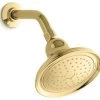 Kohler Devonshire 2.5 GPM 1-Function Showerhead, Vibrant Polished Brass -Kohler home design 280