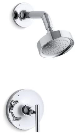 Kohler Purist Rite-Temp Shower Valve Trim & 2.5 GPM Showerhead, Polished Chrome