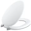 Kohler Kathryn Elongated Toilet Seat With Polished Chrome Hinges, White -Kohler home design 307