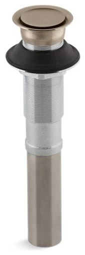 Kohler Pop-Up Clicker Drain Without Overflow, Vibrant Brushed Bronze
