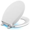Kohler Cachet Nightlight Quiet-Close W/ Grip-Tight Round Toilet Seat, White -Kohler home design 328