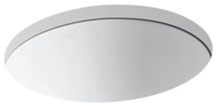Kohler Caxton Oval 17" X 14" Under-Mount Bathroom Sink W/ Center Drain, White 3 Kohler Caxton Oval 17" X 14" Under-Mount Bathroom Sink W/ Center Drain, White