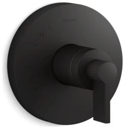 Kohler Components RiteTemp Shower Valve Trim With Lever Handle, Matte Black