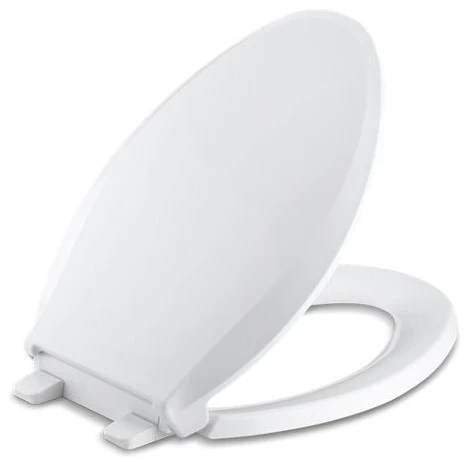 Kohler Cachet Quiet-Close With Grip-Tight Bumpers Elongated Toilet Seat, White 3 Kohler Cachet Quiet-Close With Grip-Tight Bumpers Elongated Toilet Seat, White