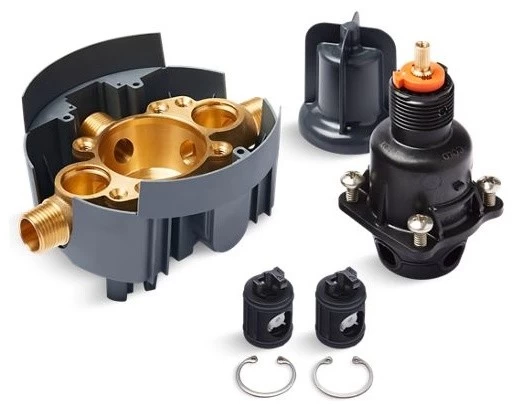 Kohler Rite-Temp Pressure-Balancing Valve Body & Cartridge Kit W/ Service Stops 3 Kohler Rite-Temp Pressure-Balancing Valve Body & Cartridge Kit W/ Service Stops