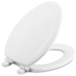 Kohler Stonewood Quiet-Close Elongated Toilet Seat, White