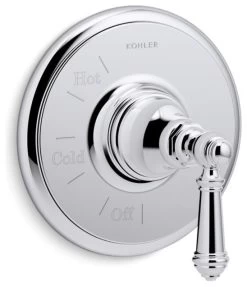 Kohler Artifacts Rite-Temp Valve Trim With Lever Handle, Polished Chrome