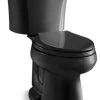 Kohler Highline 2-Piece Elongated 1.6 GPF Toilet W/ Left-Hand Lever, Black